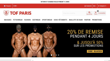 Page d'accueil du site : Tof Paris