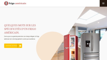 Page d'accueil du site : Réfrigérateur américain