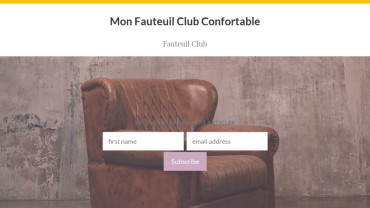 Page d'accueil du site : Mon Fauteuil Club Confortable