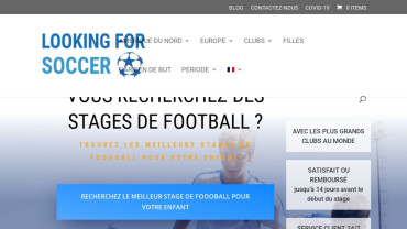 Page d'accueil du site : Looking For Soccer