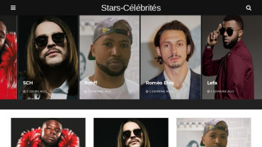 Page d'accueil du site : Stars Célébrités