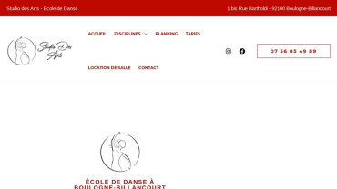 Page d'accueil du site : Studio des Arts