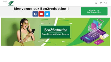 Page d'accueil du site : Bon2reduction.fr
