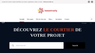 Page d'accueil du site : Immontreally.com