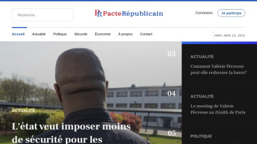 Page d'accueil du site : Pacte Républicain