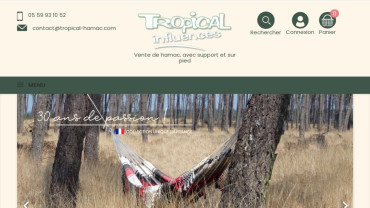 Page d'accueil du site : Tropical Influences