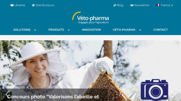 Page d'accueil du site : Véto-pharma