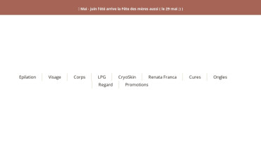 Page d'accueil du site : Cocoon Beauté et Bien-être