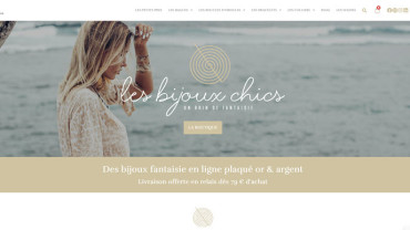 Page d'accueil du site : Les Bijoux Chics