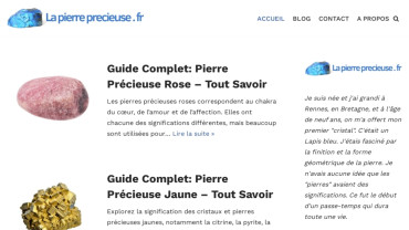 Page d'accueil du site : La Pierre Précieuse
