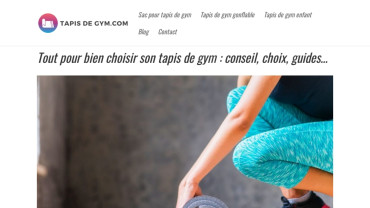 Page d'accueil du site : Tapis de Gym