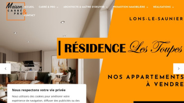 Page d'accueil du site : Maison Carré & Pro