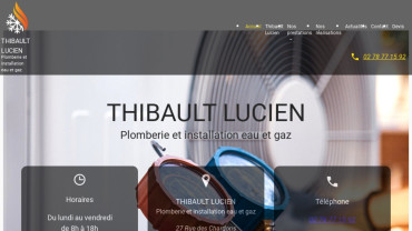 Page d'accueil du site : Thibault Lucien