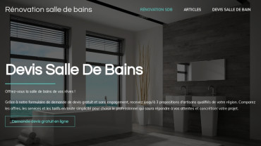 Page d'accueil du site : Rénovation salle de bains