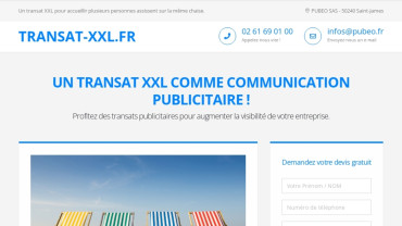 Page d'accueil du site : Transat XXL