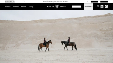 Page d'accueil du site : Horse Pilot