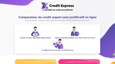 Page d'accueil du site : Credit Express