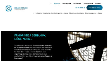 Page d'accueil du site : Gérard Cooling