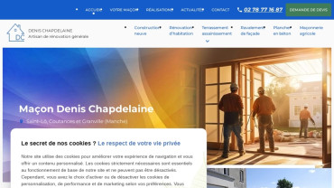 Page d'accueil du site : Denis Chapdelaine