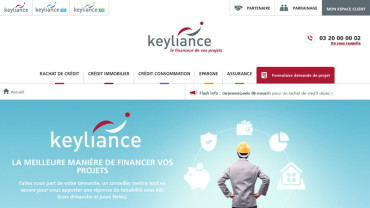 Page d'accueil du site : Keyliance