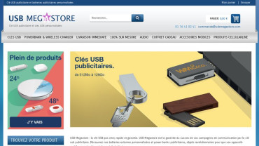 Page d'accueil du site : Usb Megastore
