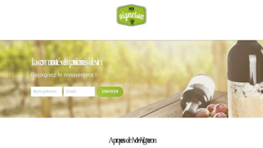 Page d'accueil du site : Mon-vigneron
