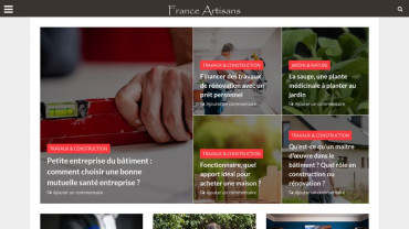 Page d'accueil du site : France Artisans