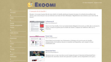 Page d'accueil du site : Ekoomi