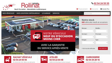 Page d'accueil du site : Garage Rollinat
