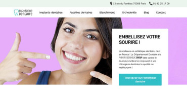 Page d'accueil du site : Institut dentaire de la Facette