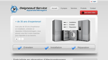 Page d'accueil du site : Daigneault Service