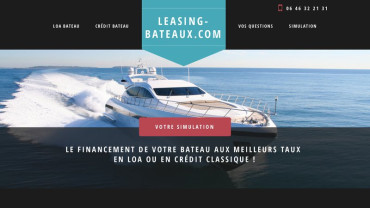 Page d'accueil du site : Leasing Bateaux