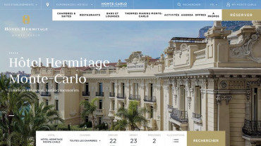 Page d'accueil du site : Hotel hermitage