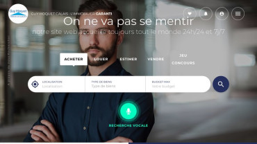 Page d'accueil du site : Agence de la Côte d'Opale