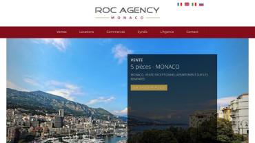 Page d'accueil du site : Roc Agency