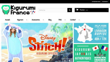 Page d'accueil du site : Kigurumi France