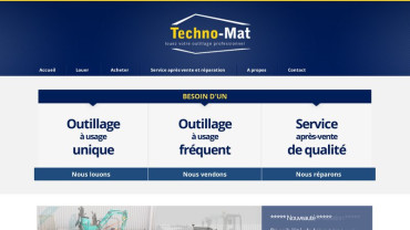 Page d'accueil du site : Technomat