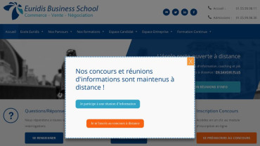 Page d'accueil du site : Ecole Euridis