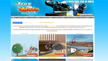 Page d'accueil du site : Jeux des motos