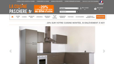 Page d'accueil du site : La Cuisine Pas Chère