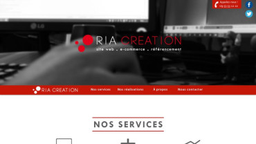 Page d'accueil du site : RIACreation