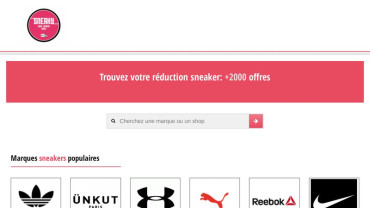 Page d'accueil du site : Sneaky
