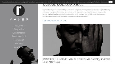 Page d'accueil du site : Raphael Saadiq and Soul