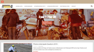 Page d'accueil du site : Enduropale Passion