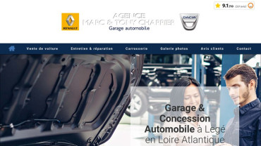 Page d'accueil du site : Garage Renault Charrier
