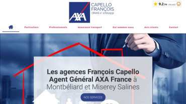 Page d'accueil du site : Axa Capello