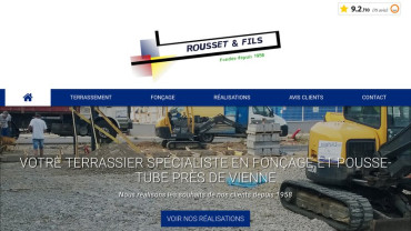 Page d'accueil du site : Rousset & Fils