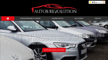 Page d'accueil du site : Autos Révolution