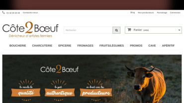 Page d'accueil du site : Cote De Boeuf