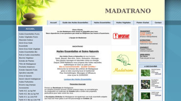 Page d'accueil du site : Madatrano